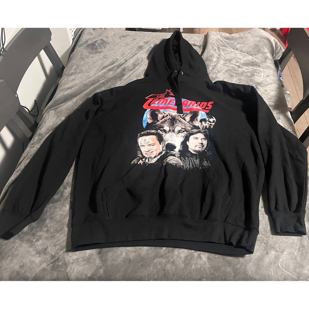 Los Temerarios Hasta Siempre Tour 2024 Hoodie Black XL Wolf Graphic Concert